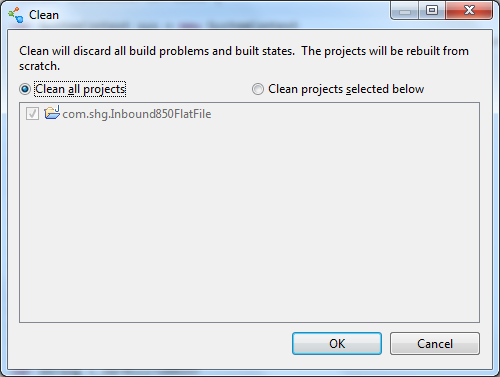 Cleo Clarify 3 Studio Eclipse Project Clean to Rebuild Project from Scratch Screenshot