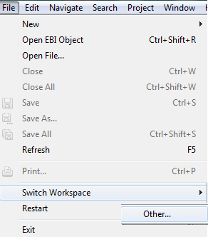 Cleo Clarify Switch workspace Menu option