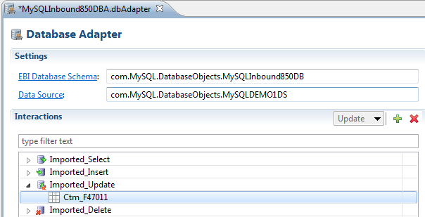 Cleo Clarify 3 Database Adapter SQL Update Interaction