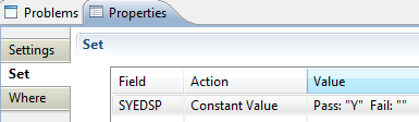 Cleo Clarify 3 Database Adapter Update Interaction Set properties