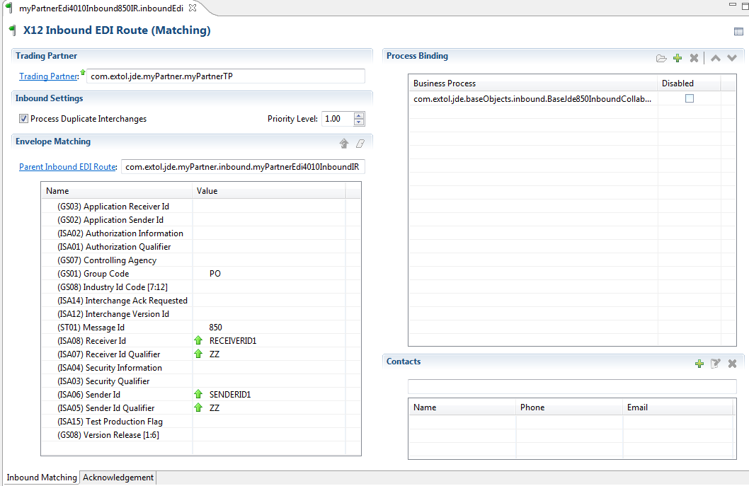 Cleo Clarify x12 850 Inbound EDI Route