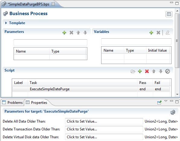 Cleo Clarify Business Process Simple Date purge